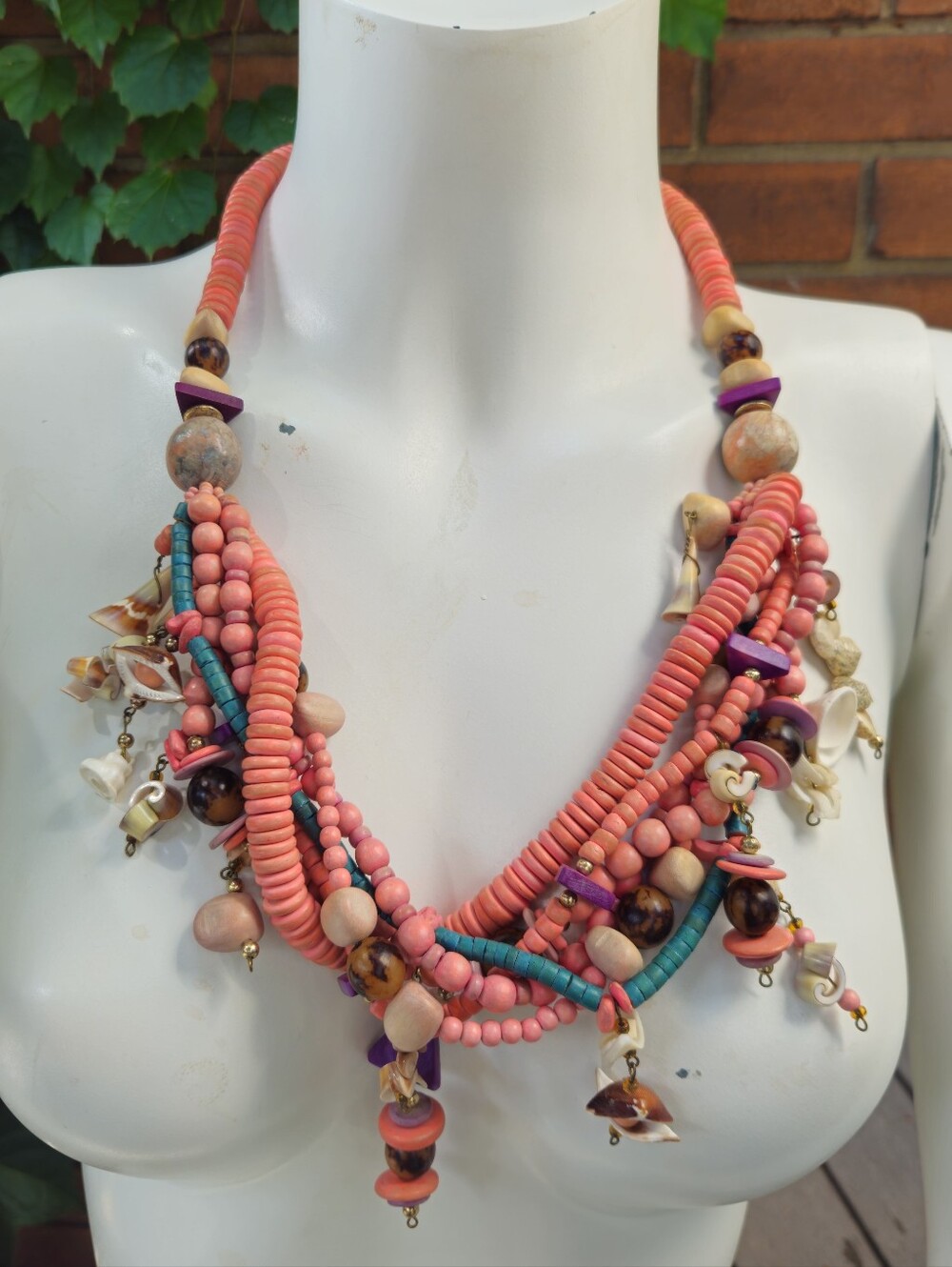Vintage early 90s multi-strand statement necklace